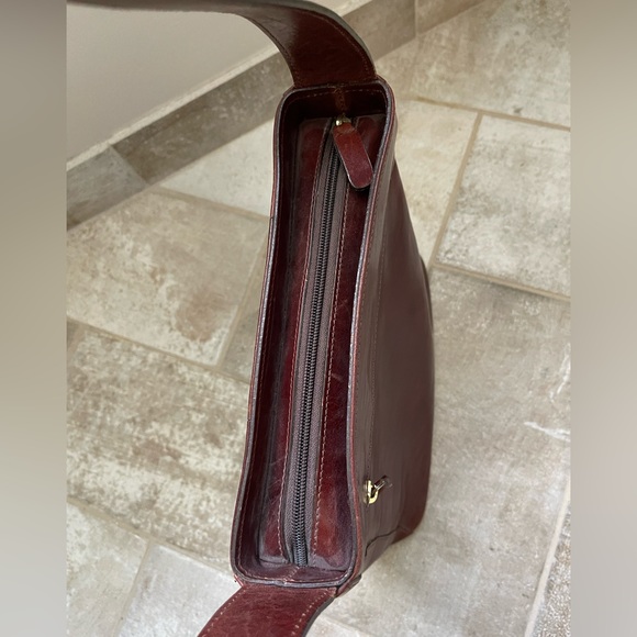 Oroton Brown Cowhide Satchel/Hobo Bag - Picture 6 of 12